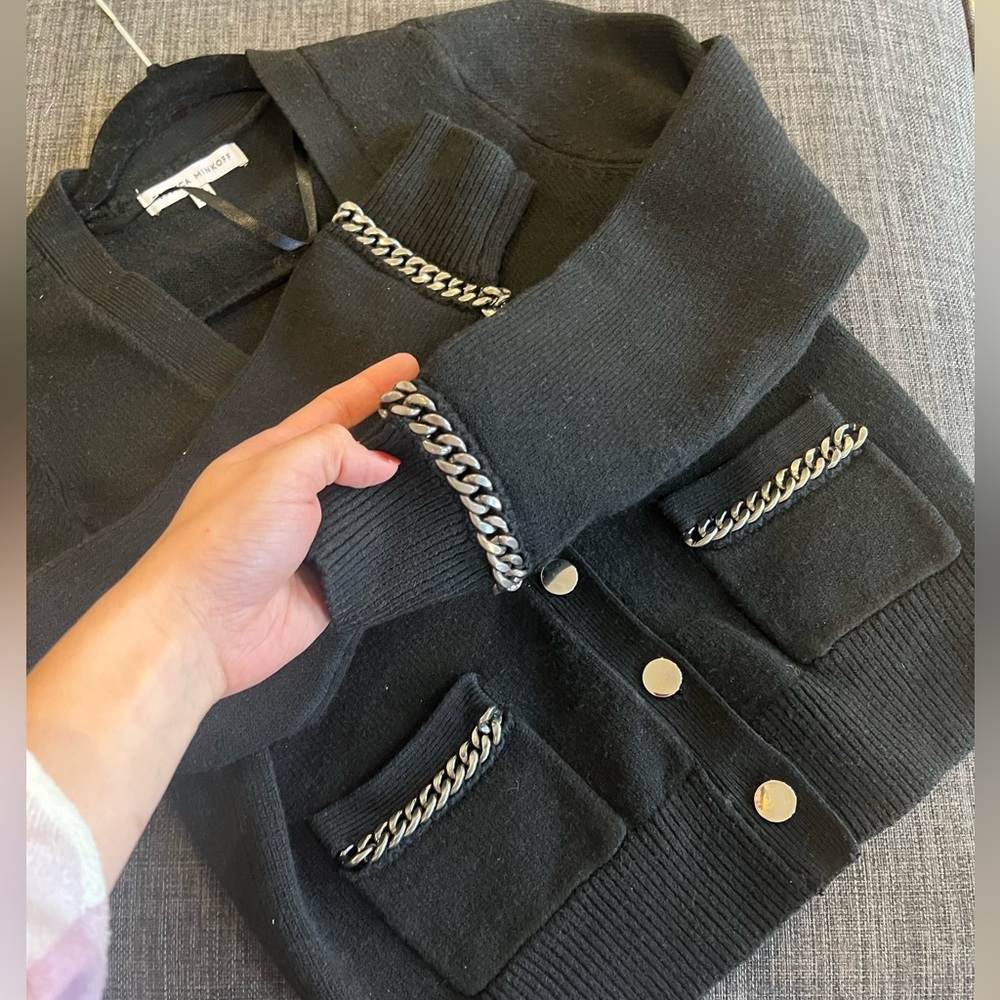 Rebecca Minkoff Metal Chain Cardigan